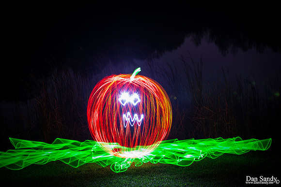 Light painting in the park