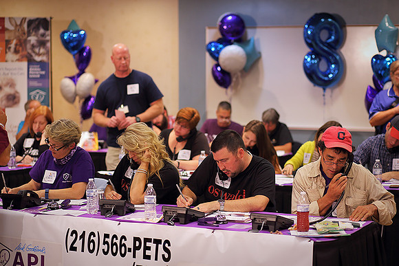 Phone bank volunteers