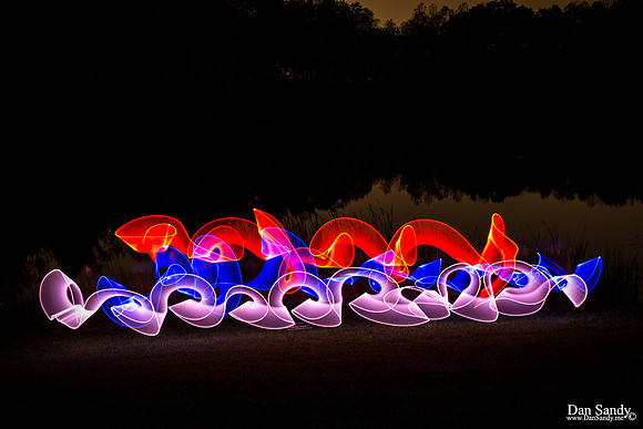Light painting in the park