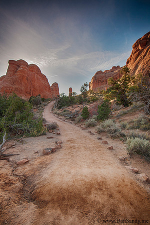 walk back from Landscape Arch