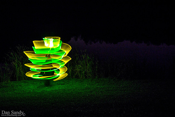 Light painting in the park